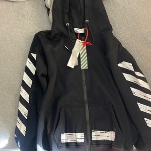 Off white seeing things zip up hoodie